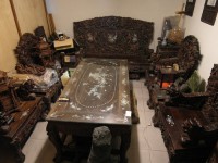 小葉紫檀+老紅木龍椅(17件組)